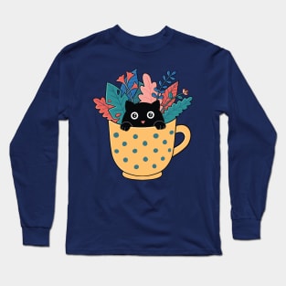 Cat plants and coffee Long Sleeve T-Shirt